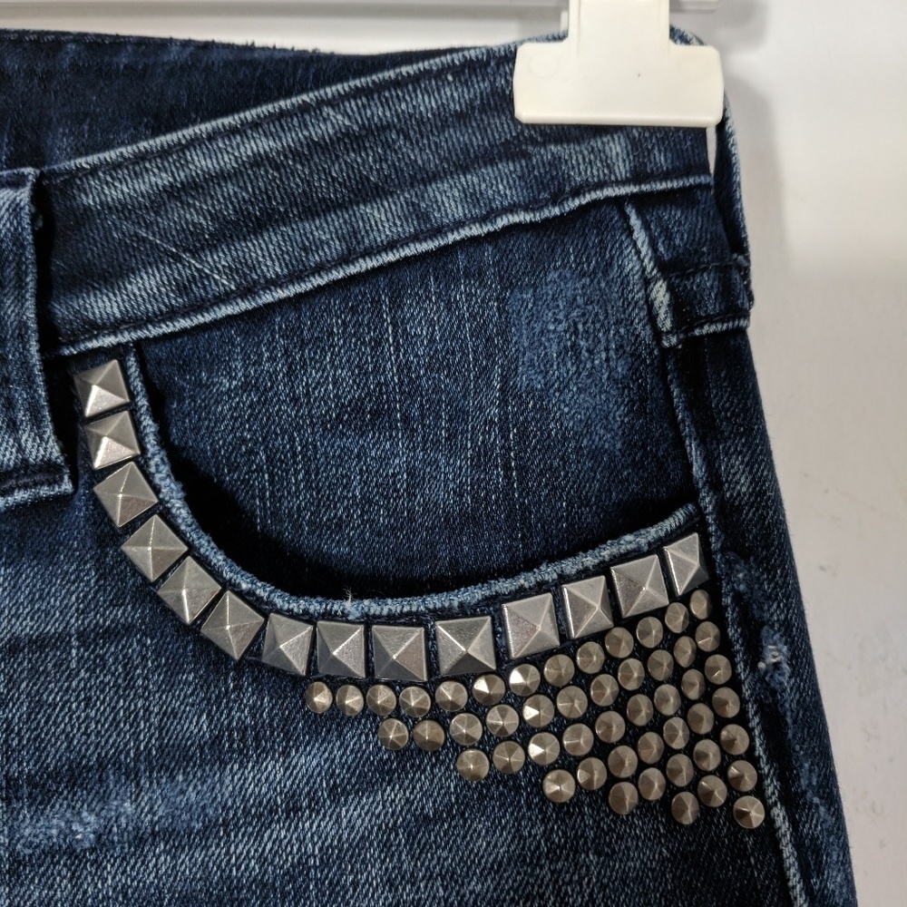 Y2K Prvcy Chelsea Distressed Studded Jean - Picture 4 of 7